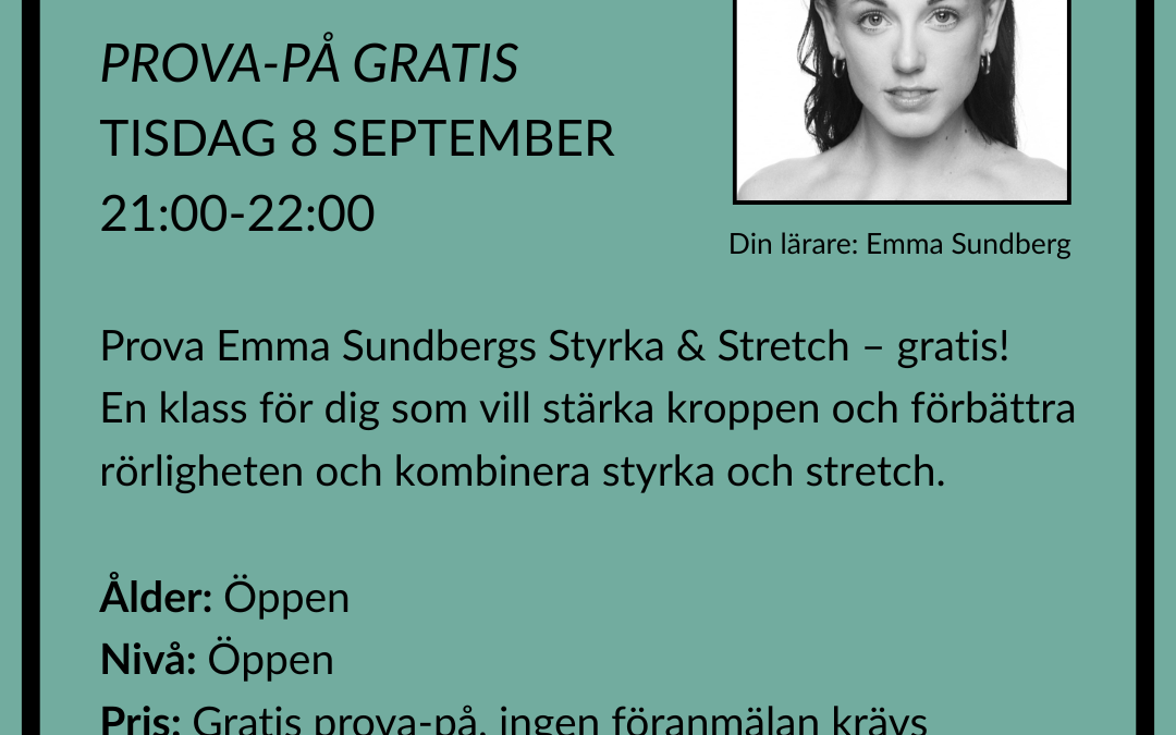 Styrka & Stretch – prova på gratis